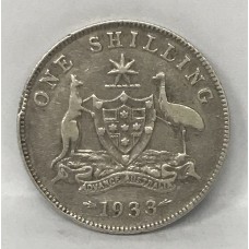 AUSTRALIA 1933 . ONE 1 SHILLING . FULL ADVANCE AUSTRALIA